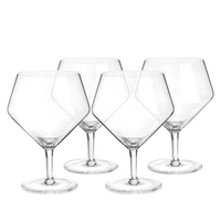 Raye Angled Crystal Gin & Tonic Glasses Set of 4