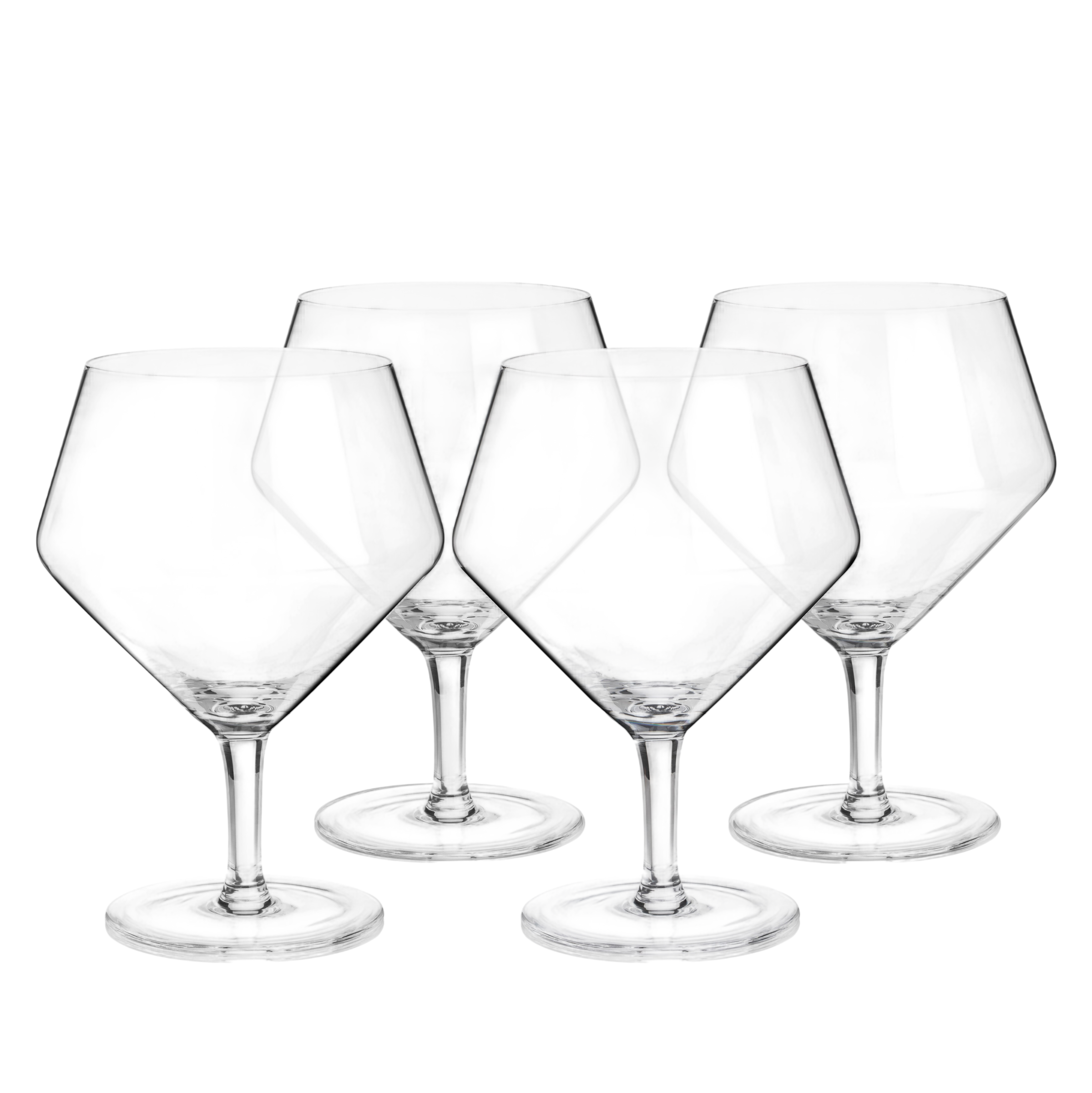 Raye Angled Crystal Gin & Tonic Glasses Set of 4