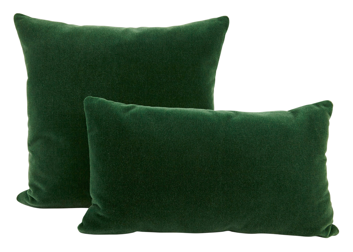 Emerald Mohair Pillows