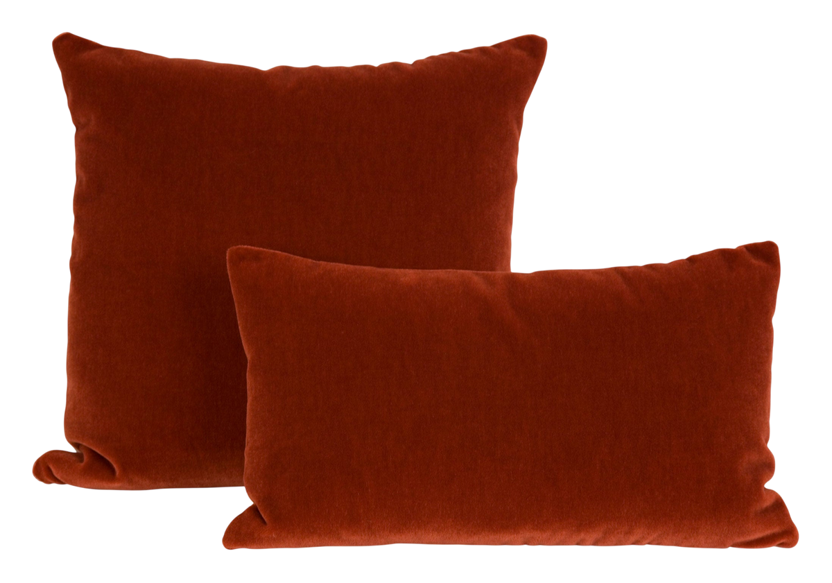 Persimmon Mohair Pillows