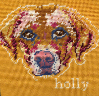 Custom Needlepoint Pillow - Pet Portrait