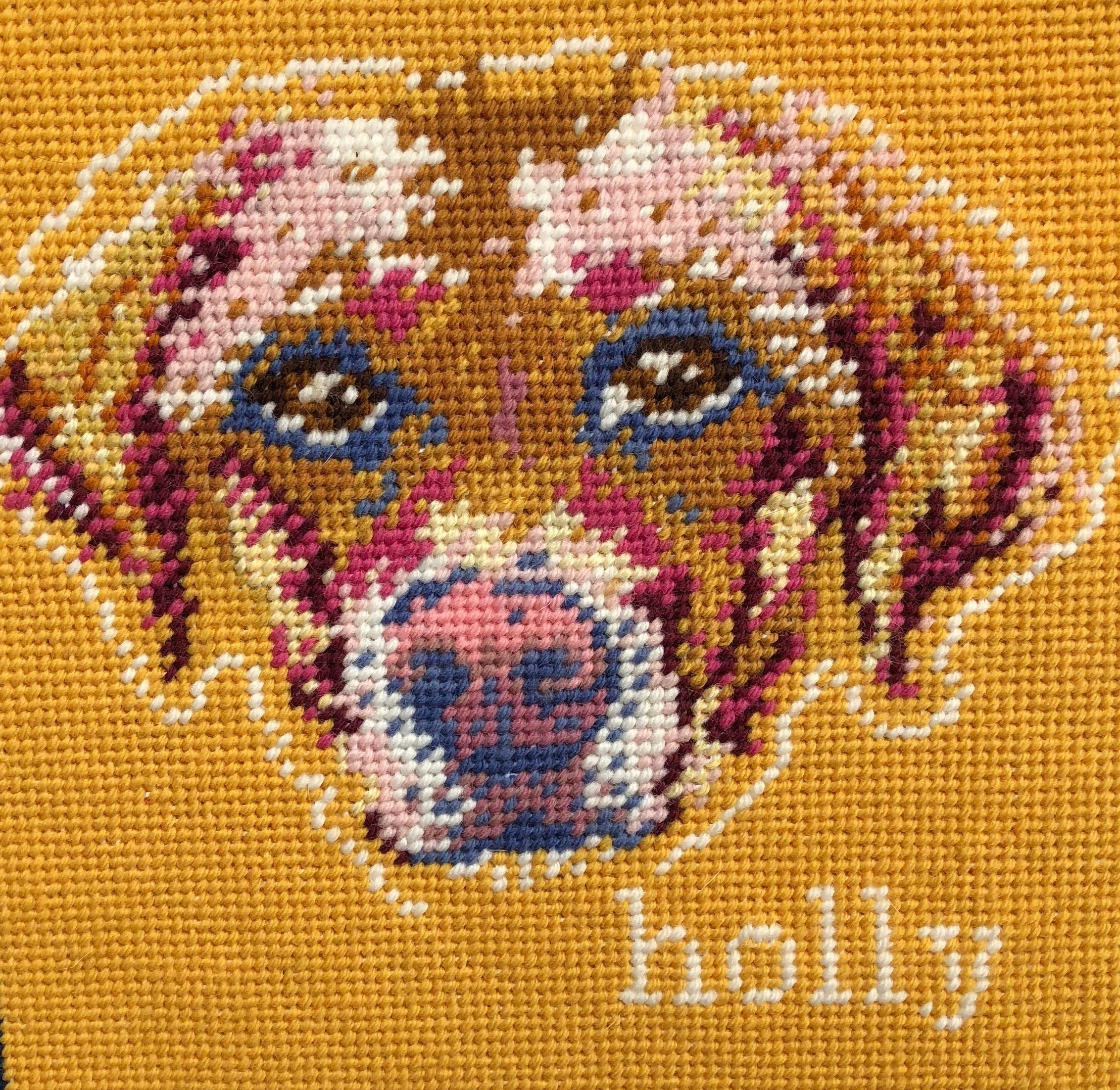 Custom Needlepoint Pillow - Pet Portrait