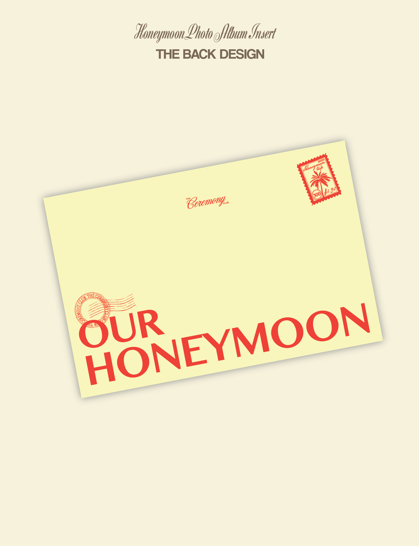 Honeymoon photo album insert pack