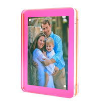 Hot Pink Acrylic 5" x 7" Flip Frame