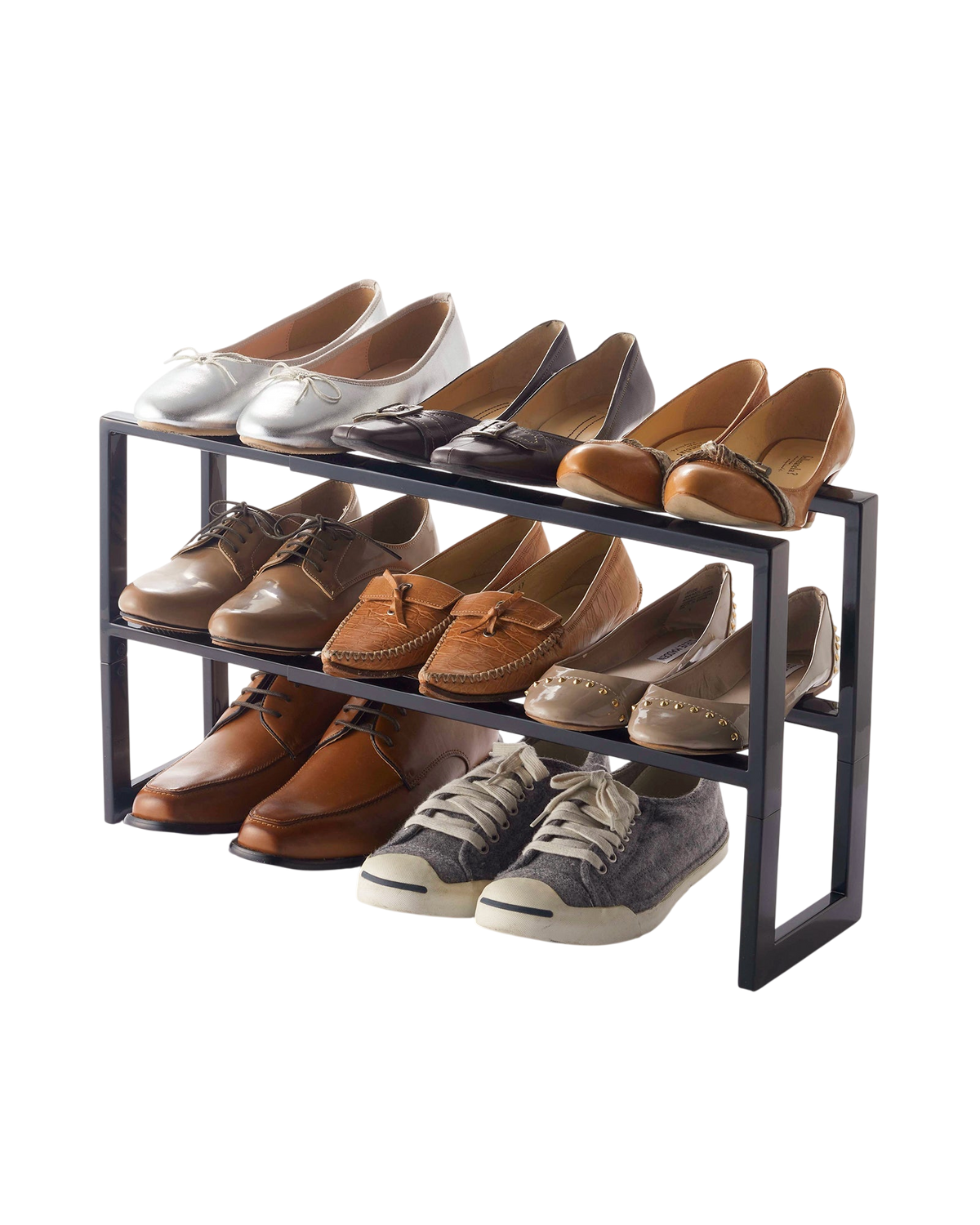 Two-Tier Expandable Shoe Rack (12" H)  - Steel