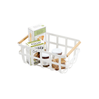 Storage Basket - Medium - Steel + Wood