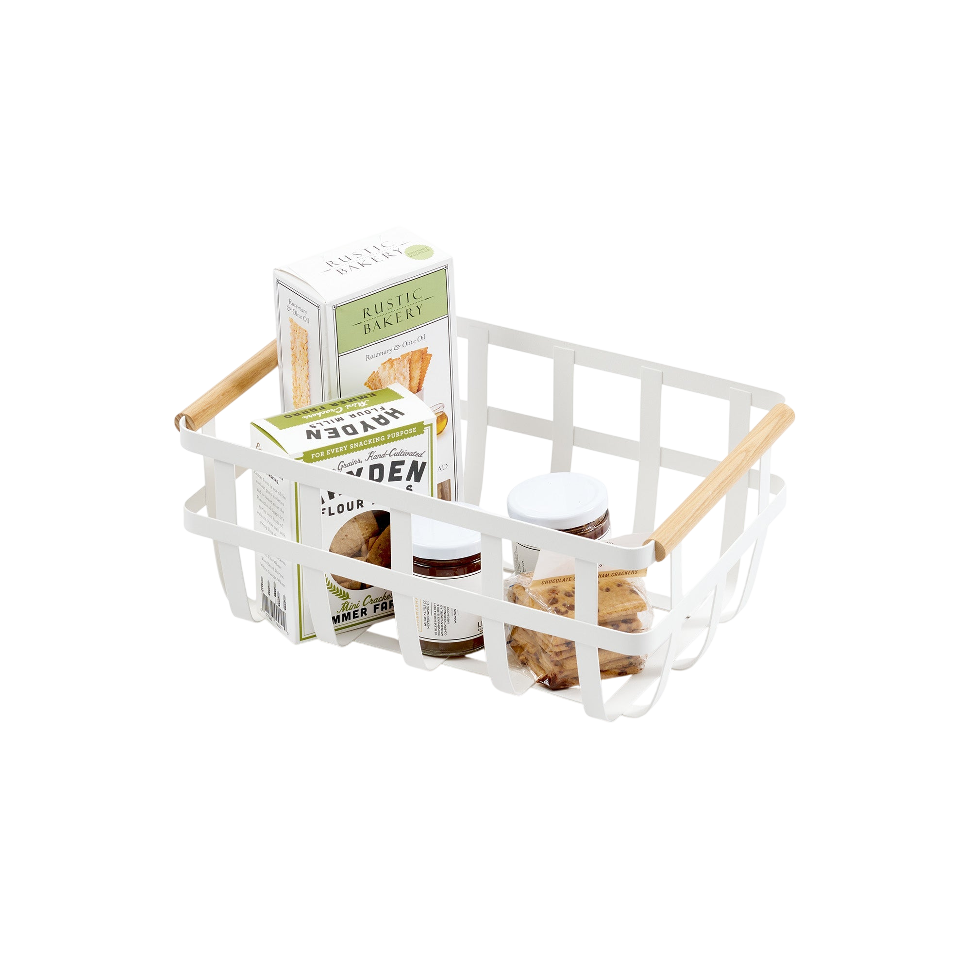 Storage Basket - Medium - Steel + Wood