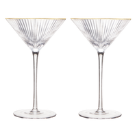 Meridian Crystal Martini Glasses Set of 2
