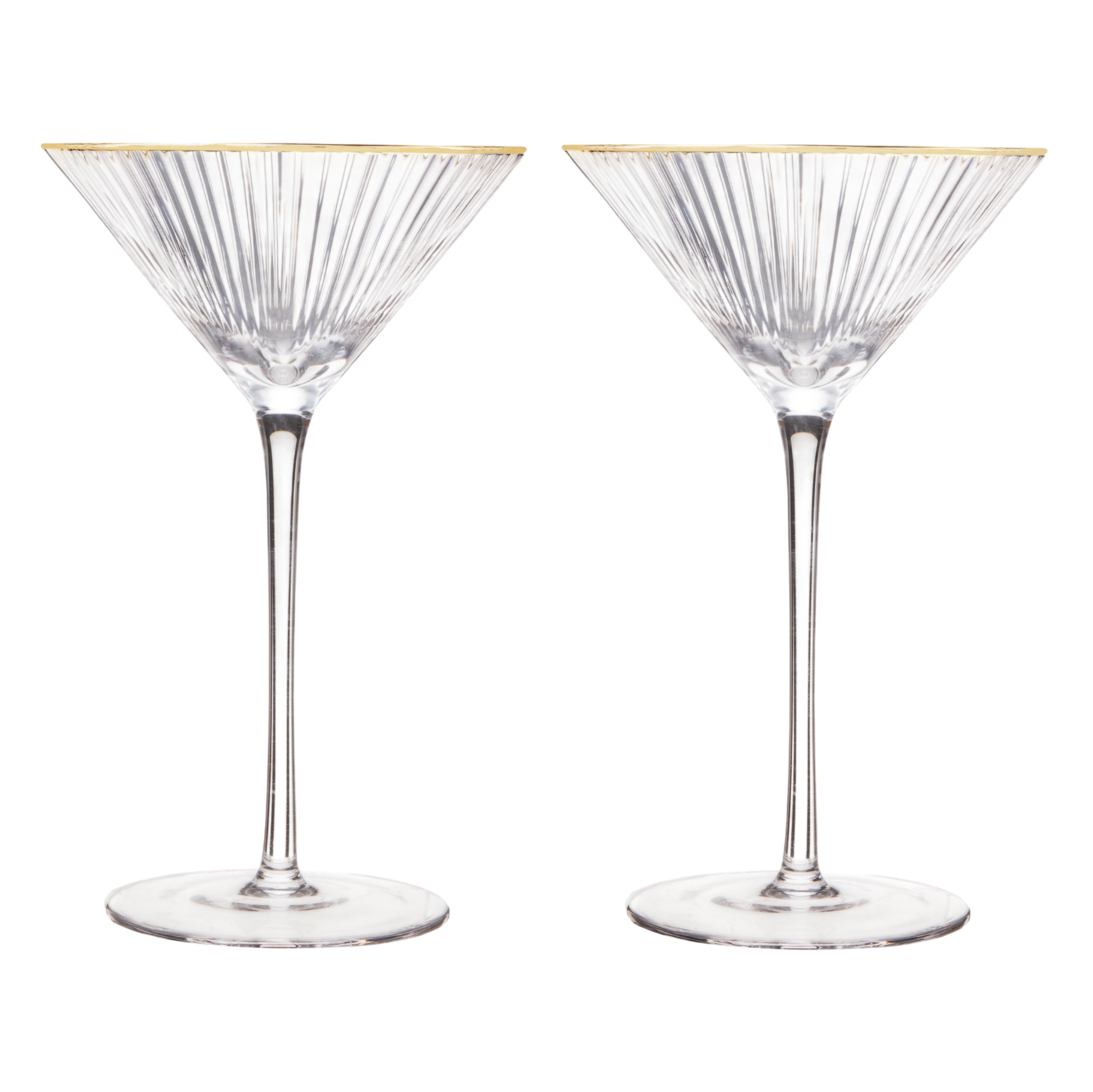 Meridian Crystal Martini Glasses Set of 2