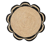 Raffia Woven Placemat - Handmade Raffia Table Mats, Eco-Friendly Natural Fiber Decor, Perfect for Garden Party & Dining Table