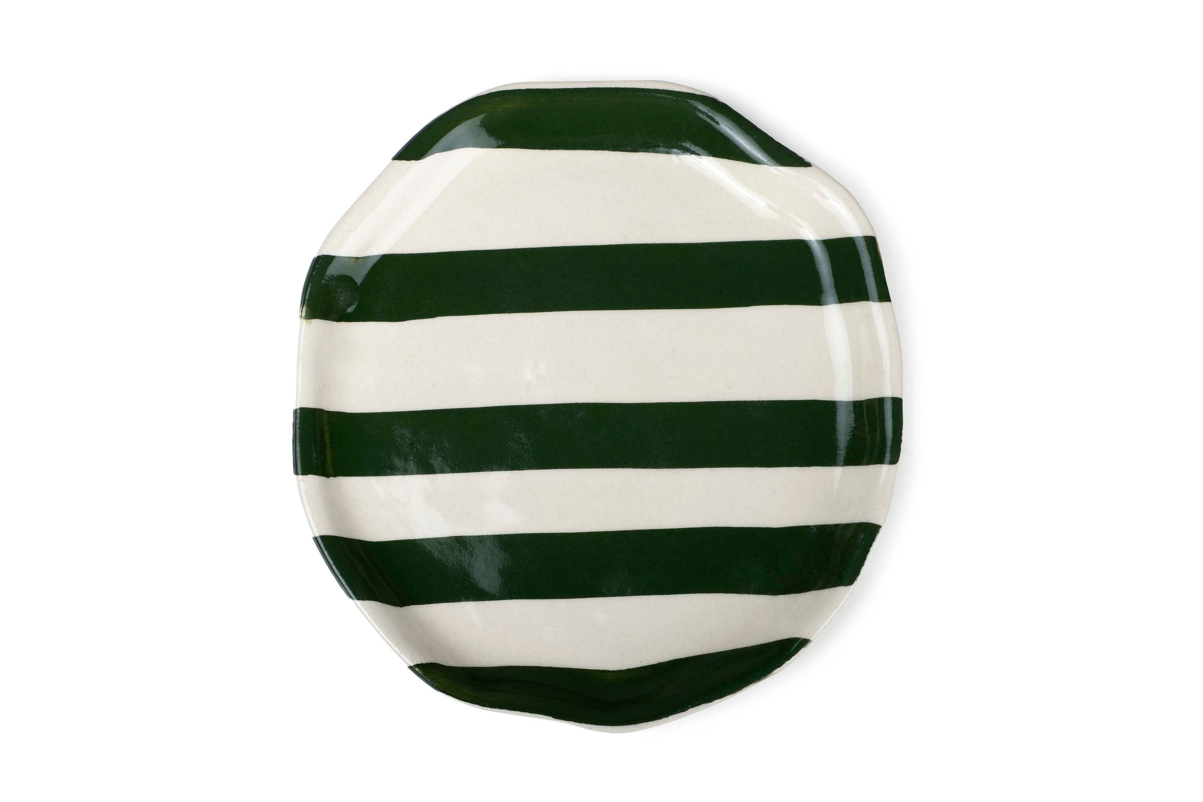 Ceramic Stripe Appetizer Plate (Set of 6)