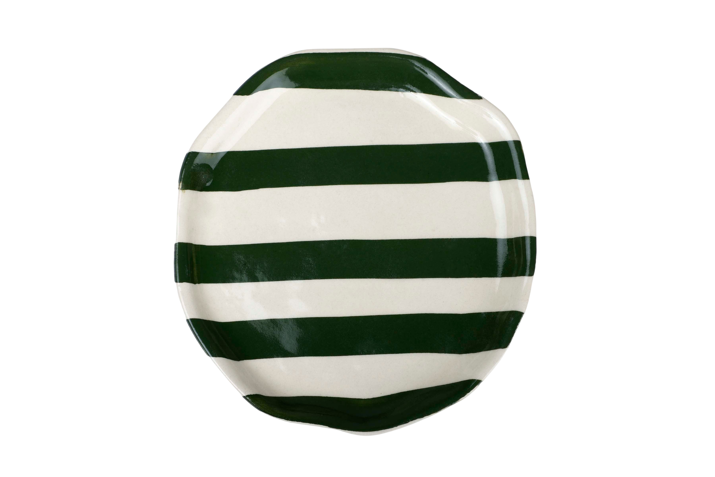 Ceramic Stripe Appetizer Plate (Set of 6)