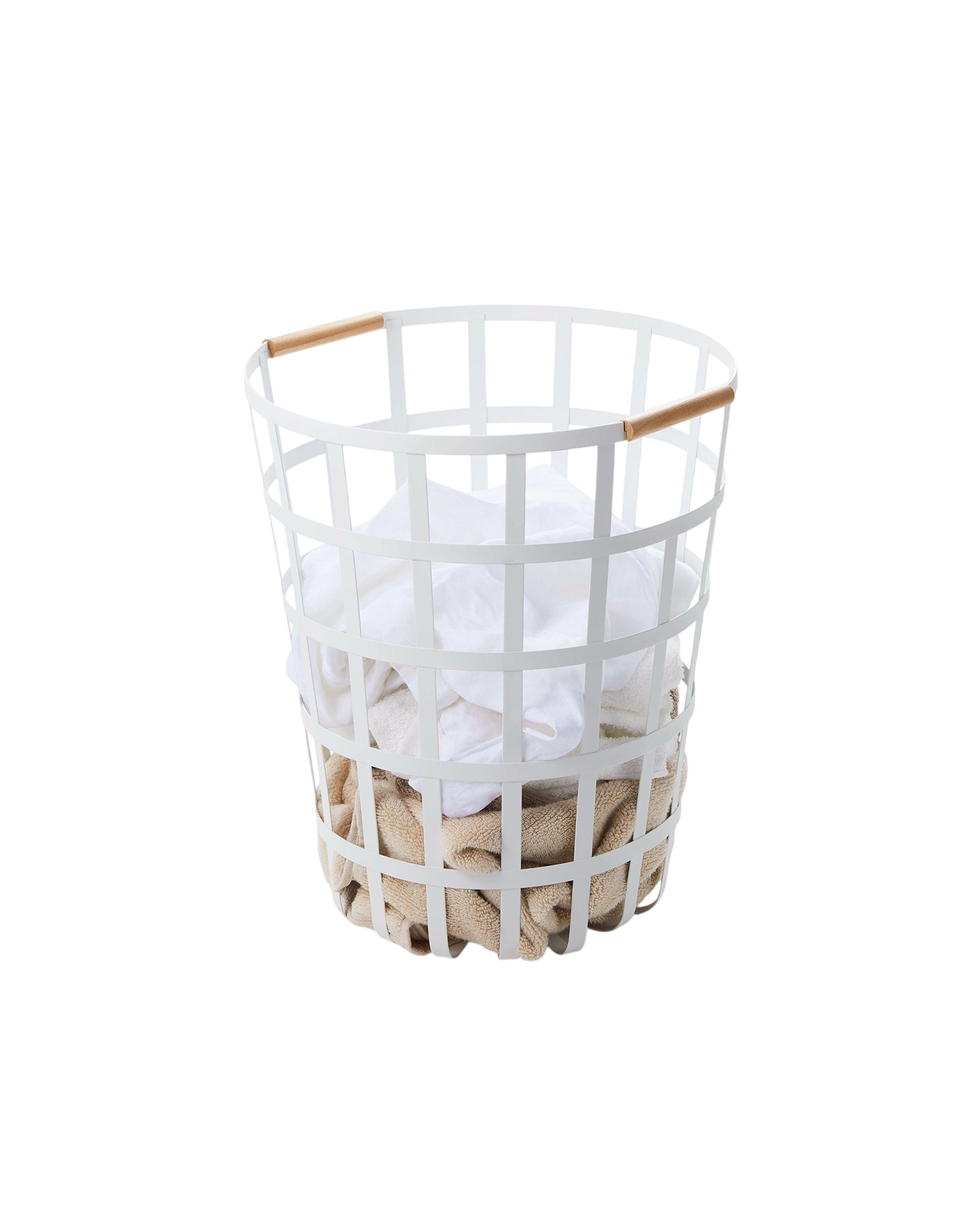 Wire Basket (18" H)  - Steel + Wood