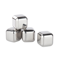 Glacier Rocks Stainless Steel Cube Set of 4