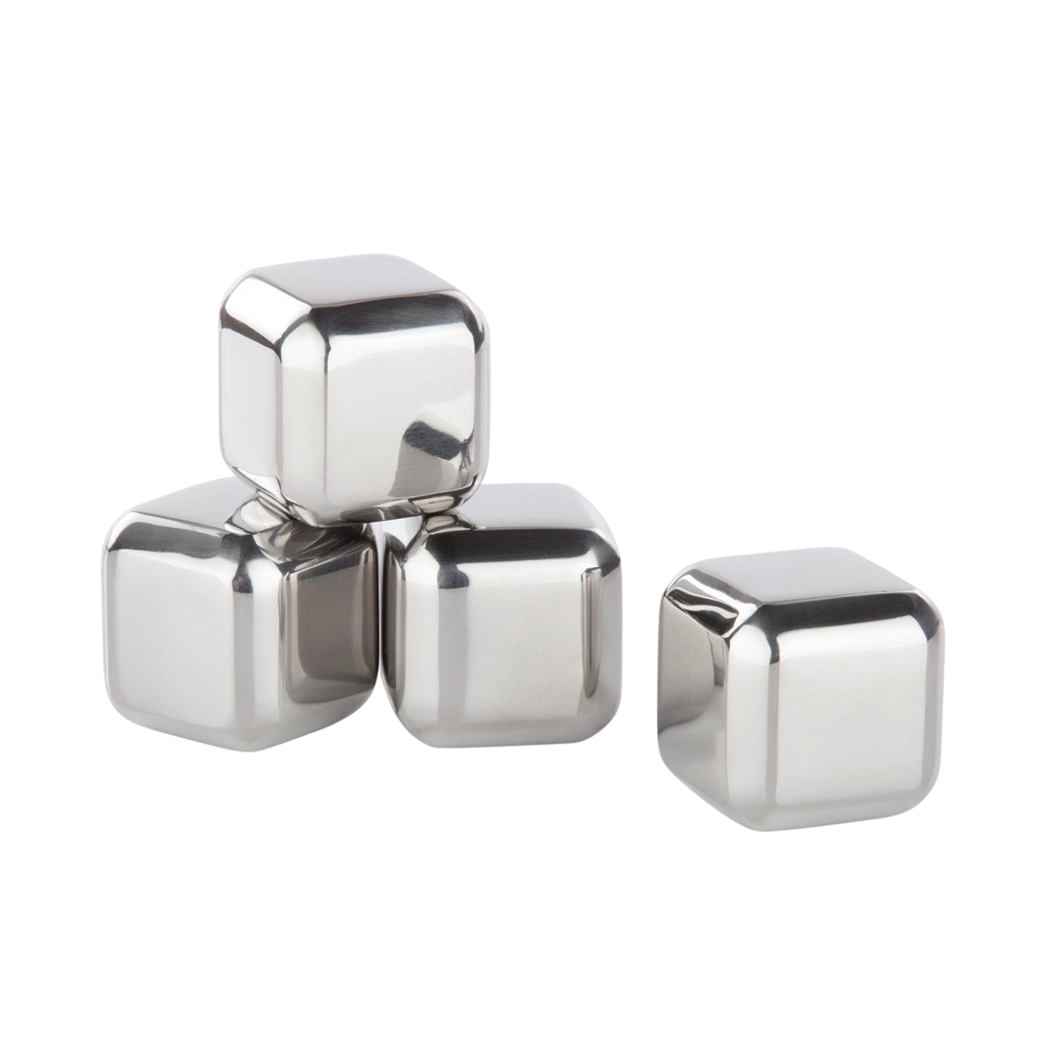 Glacier Rocks Stainless Steel Cube Set of 4