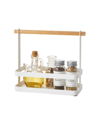 Tabletop Storage Caddy - Steel + Wood