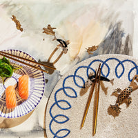 Enamel Koi Chopstick Rests and Chopsticks (Set of 4)