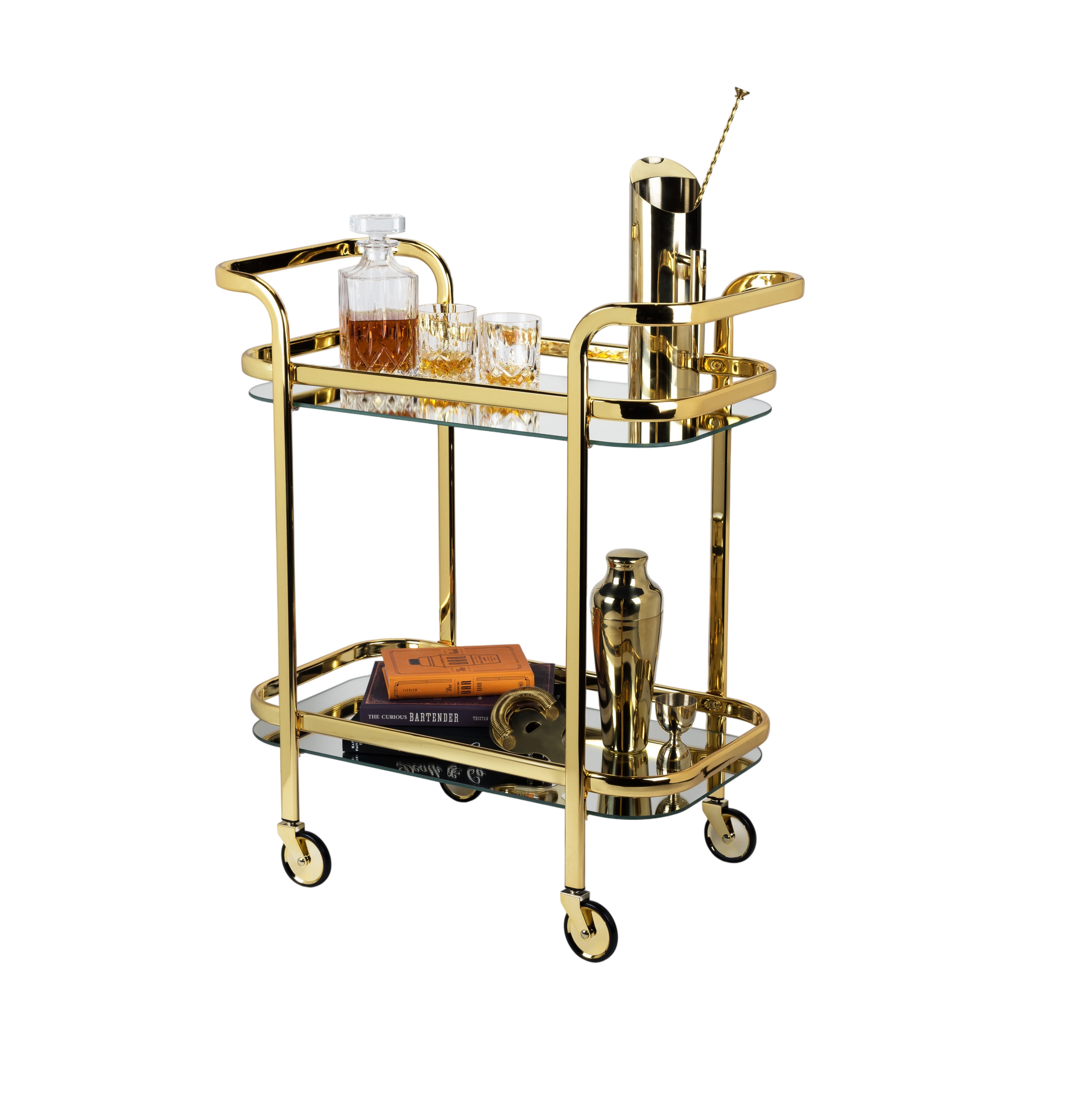 Antique Gold Bar Cart