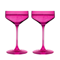 Reserve Nouveau Crystal Coupe Glasses in Berry Set of 2