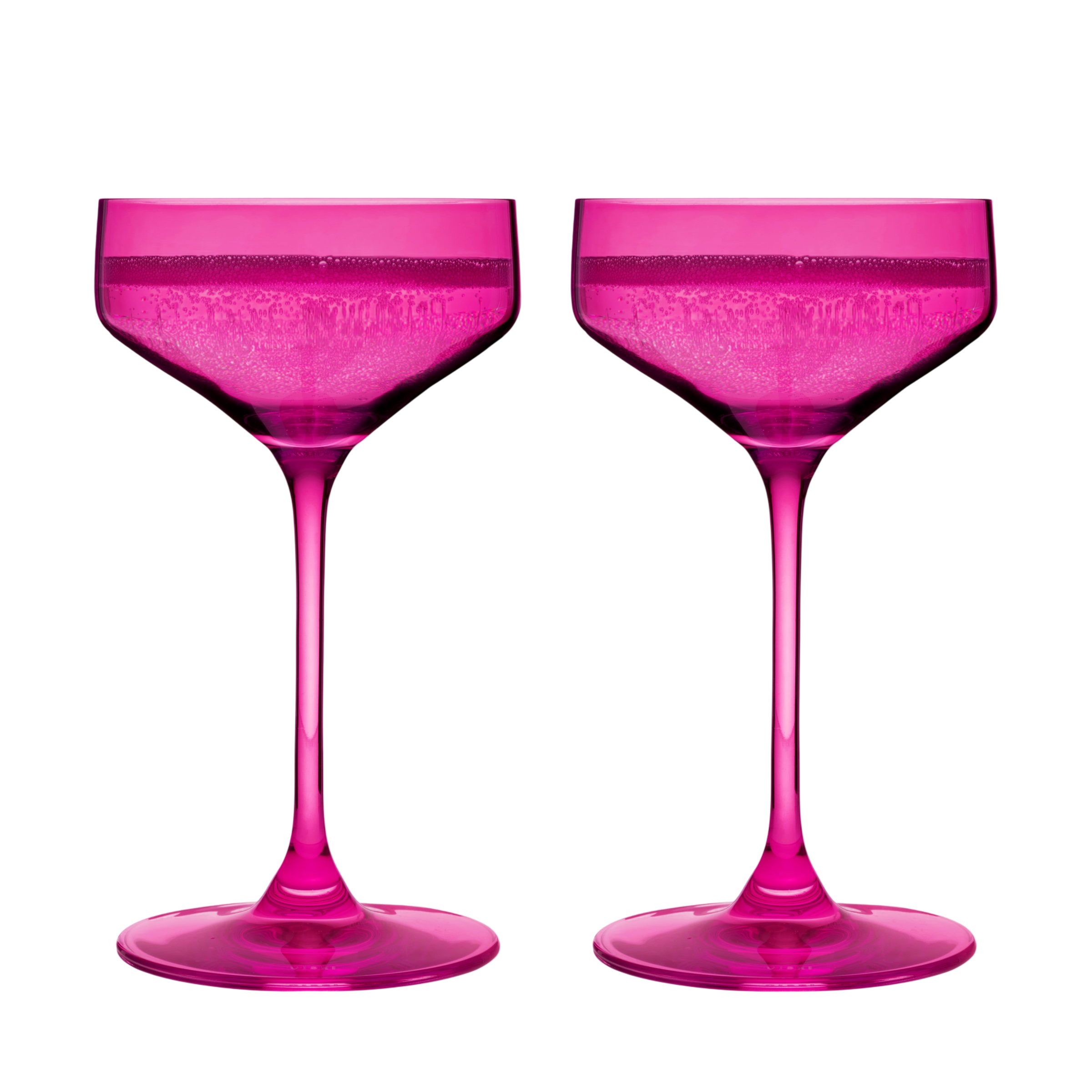 Reserve Nouveau Crystal Coupe Glasses in Berry Set of 2