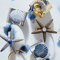Starfish Skinny Napkin Rings - Bronze (Set of 4)