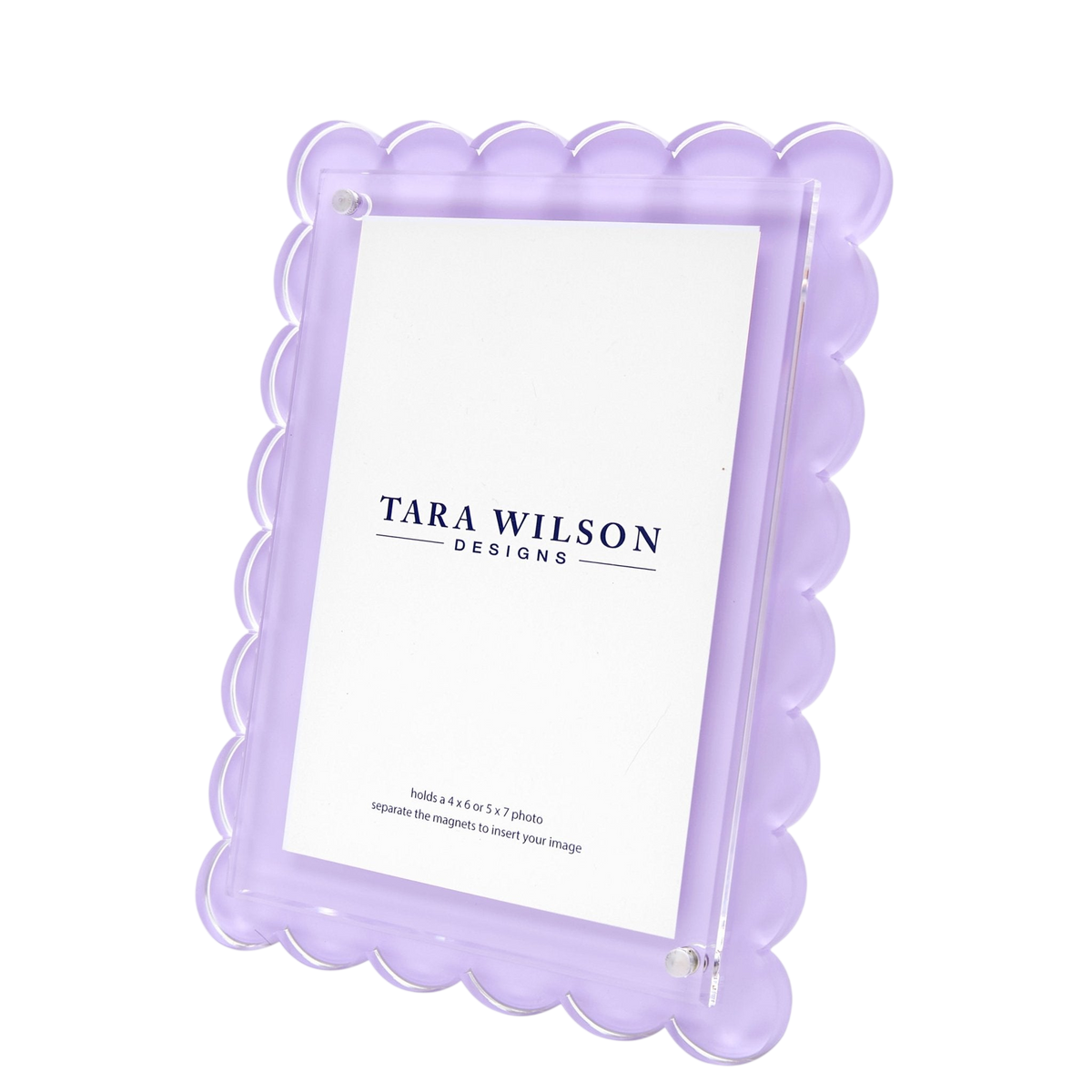 Lavender Acrylic Scallop Frame