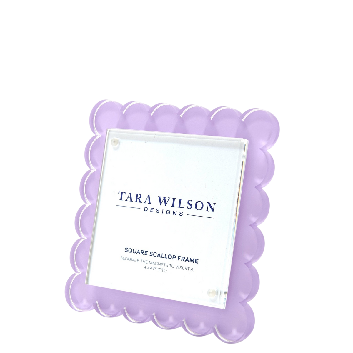 Lavender Acrylic Square Scallop Frame