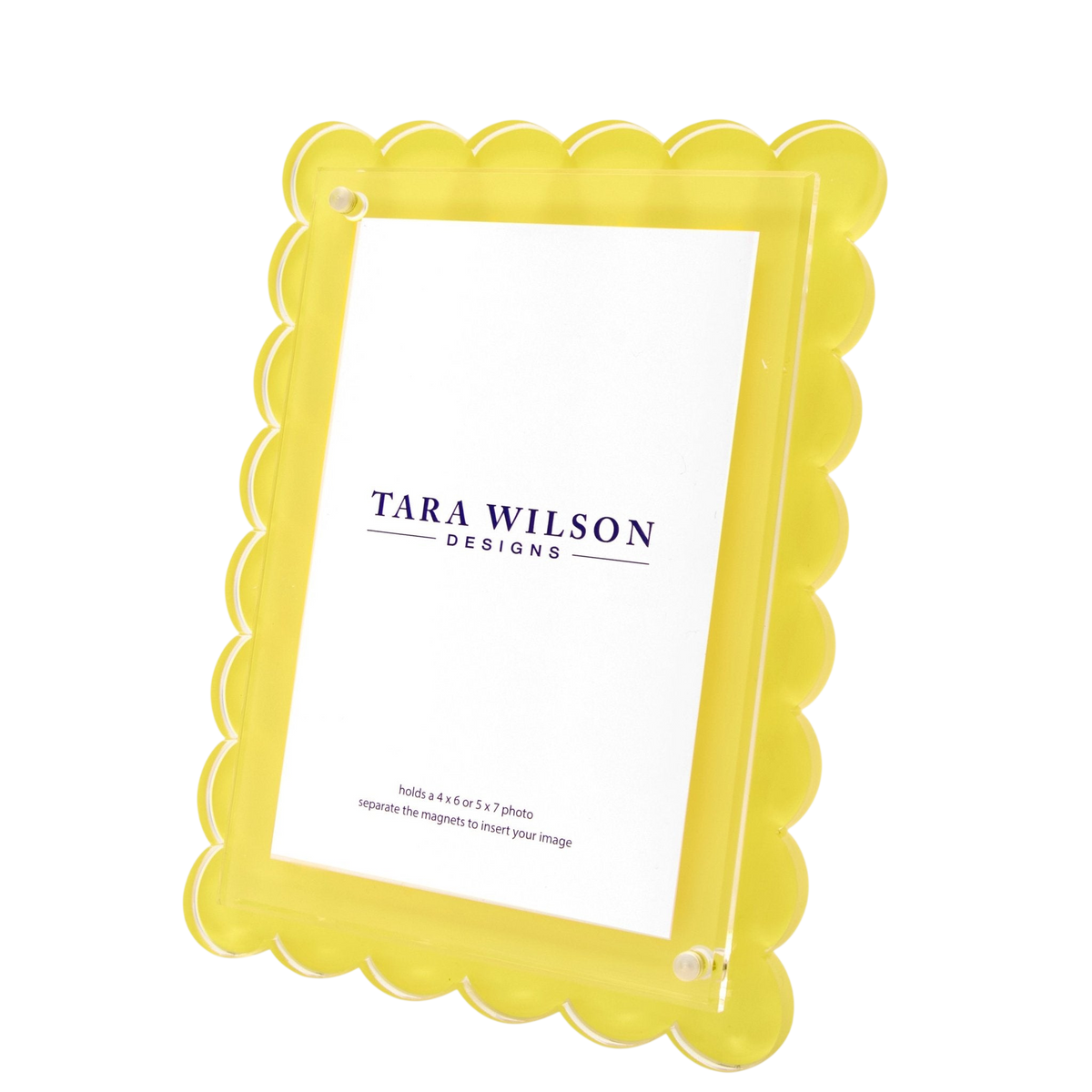 Lemon Yellow Acrylic Scallop Frame