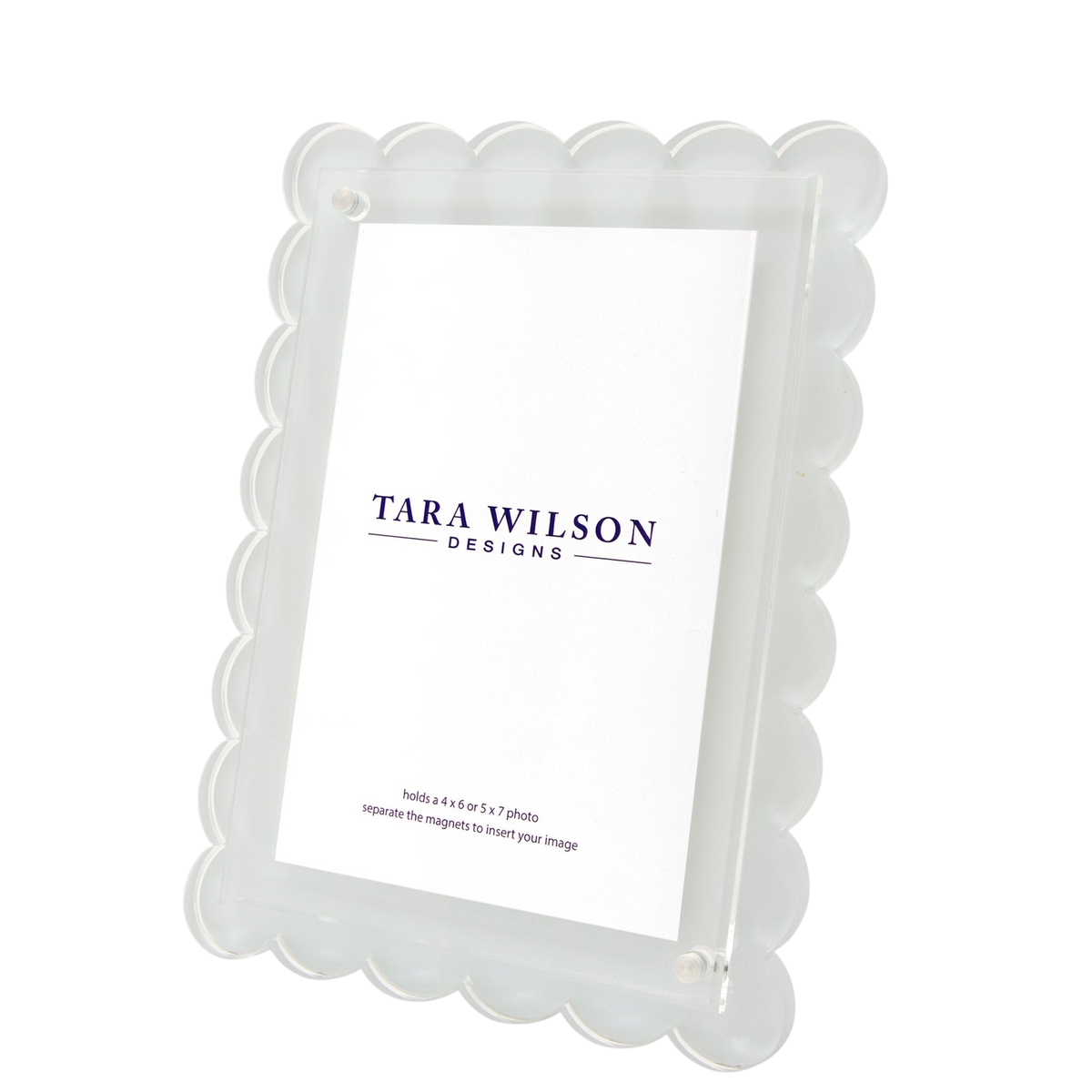 Light Grey Acrylic Scallop Frame