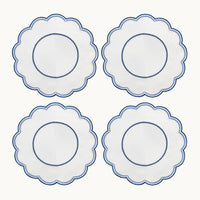 Lilibeth linen white & blue placemat (set of 4)