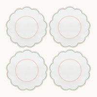 Lilibeth linen white & pink  placemat (set of 4)