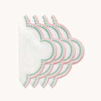 Lilibeth white & pink napkin (set of 4)