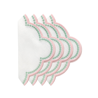 Lilibeth white & pink napkin (set of 4)