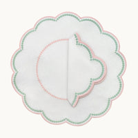 Lilibeth white & pink napkin (set of 4)