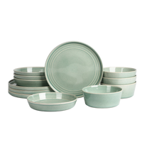 Claire Stoneware Dinnerware Set - Green