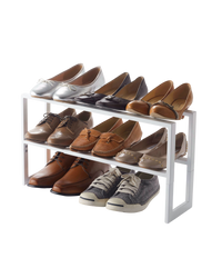 Two-Tier Expandable Shoe Rack (12" H)  - Steel