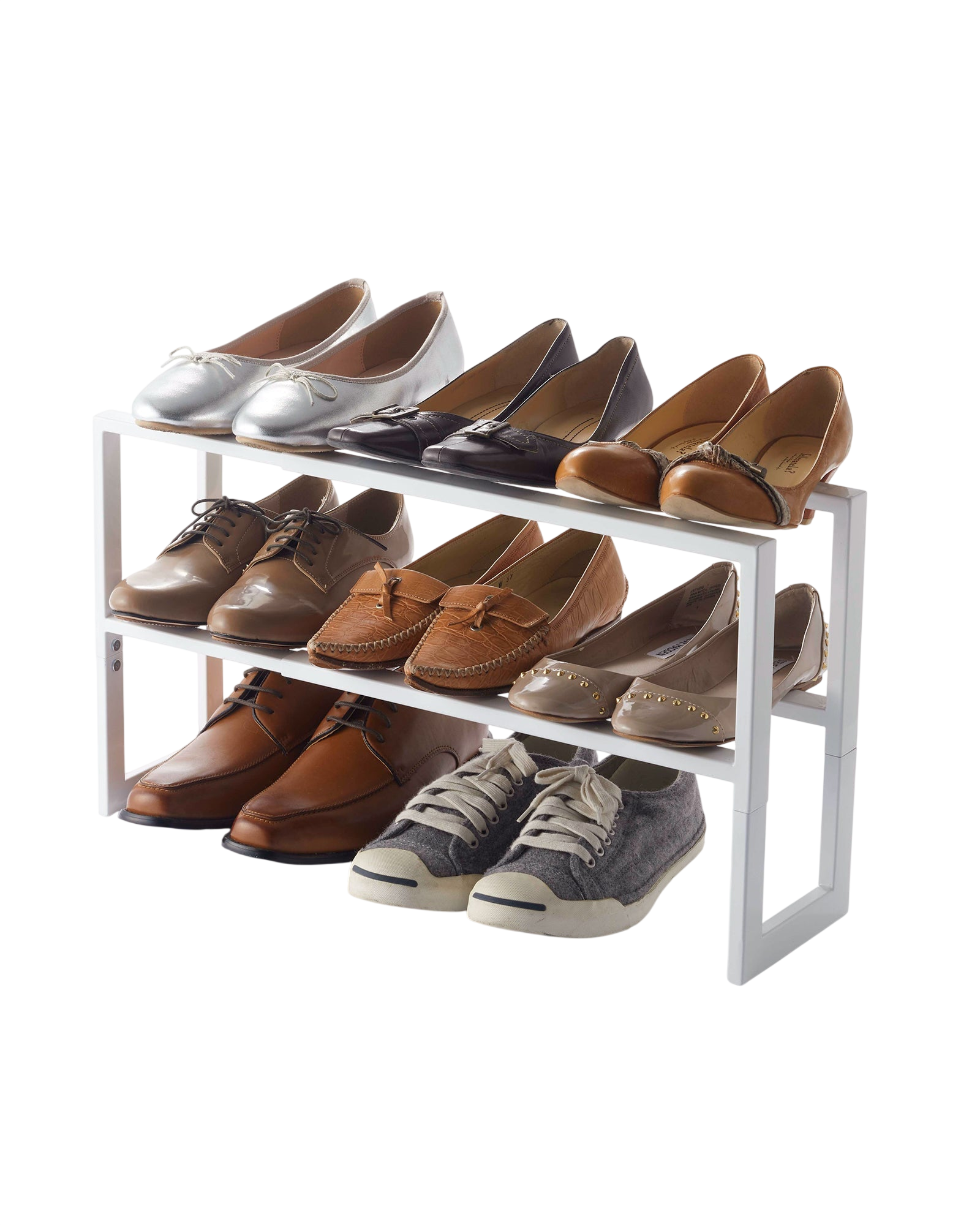 Two-Tier Expandable Shoe Rack (12" H)  - Steel