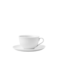Lyngby Rhombe Cup w/Saucer, Set of 2