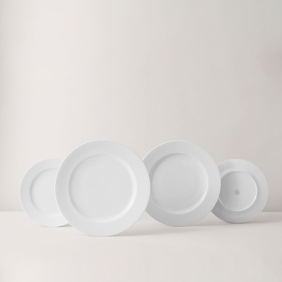 Lyngby Rhombe Plate, 10.6", Set of 4