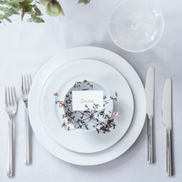 Lyngby Rhombe Plate, 10.6", Set of 4