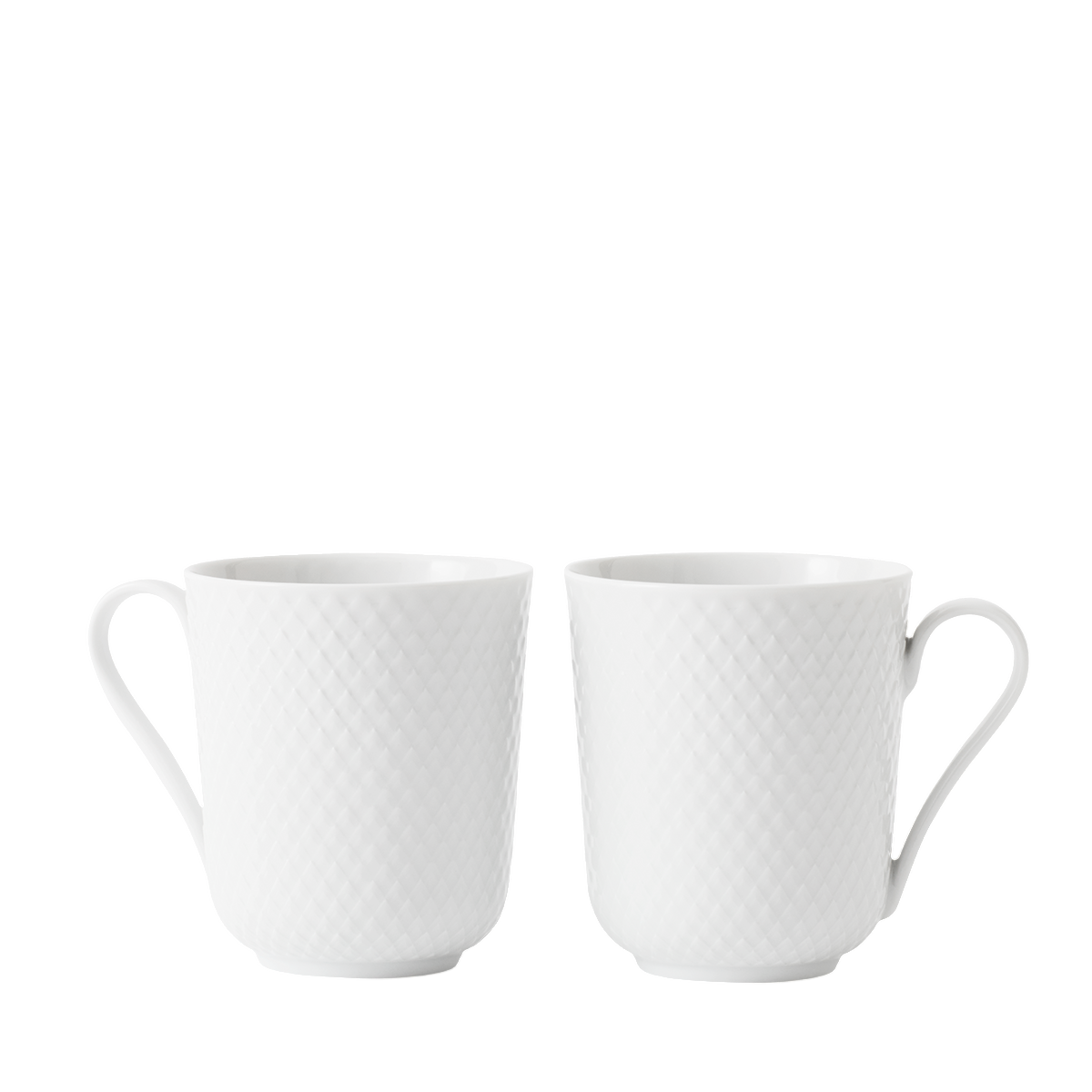 Lyngby Rhombe Mug w/Handle, Set of 2