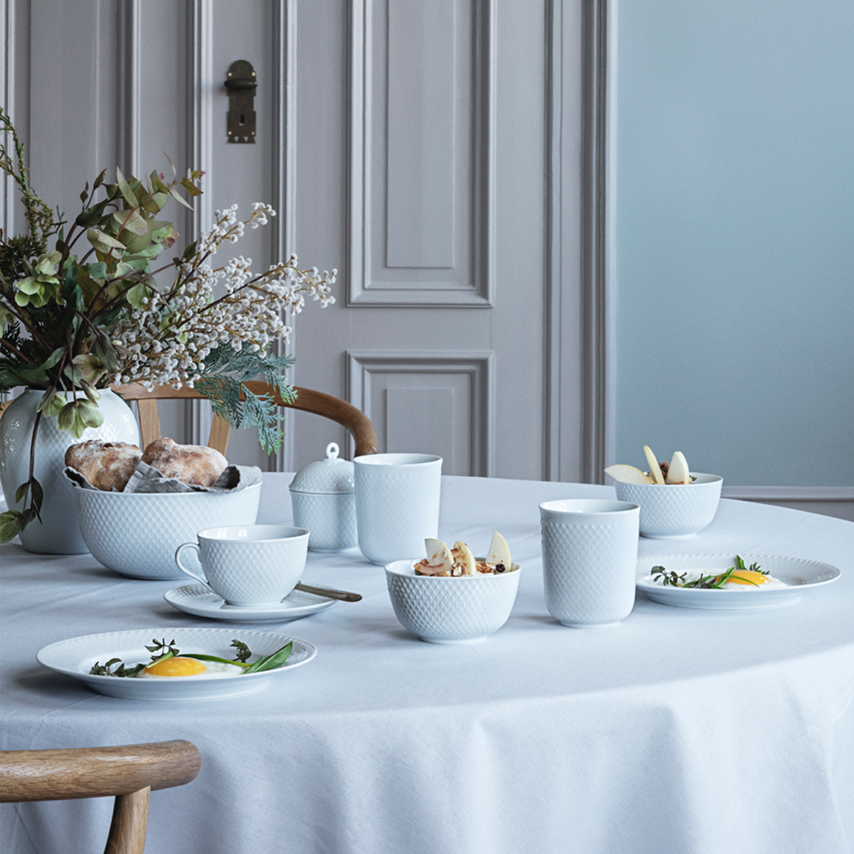 Lyngby Rhombe Serving Bowl, 8.7"