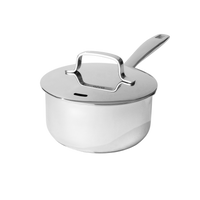 Maestro 1.7 Qt. Tri-Ply Stainless Steel Saucepan with Lid
