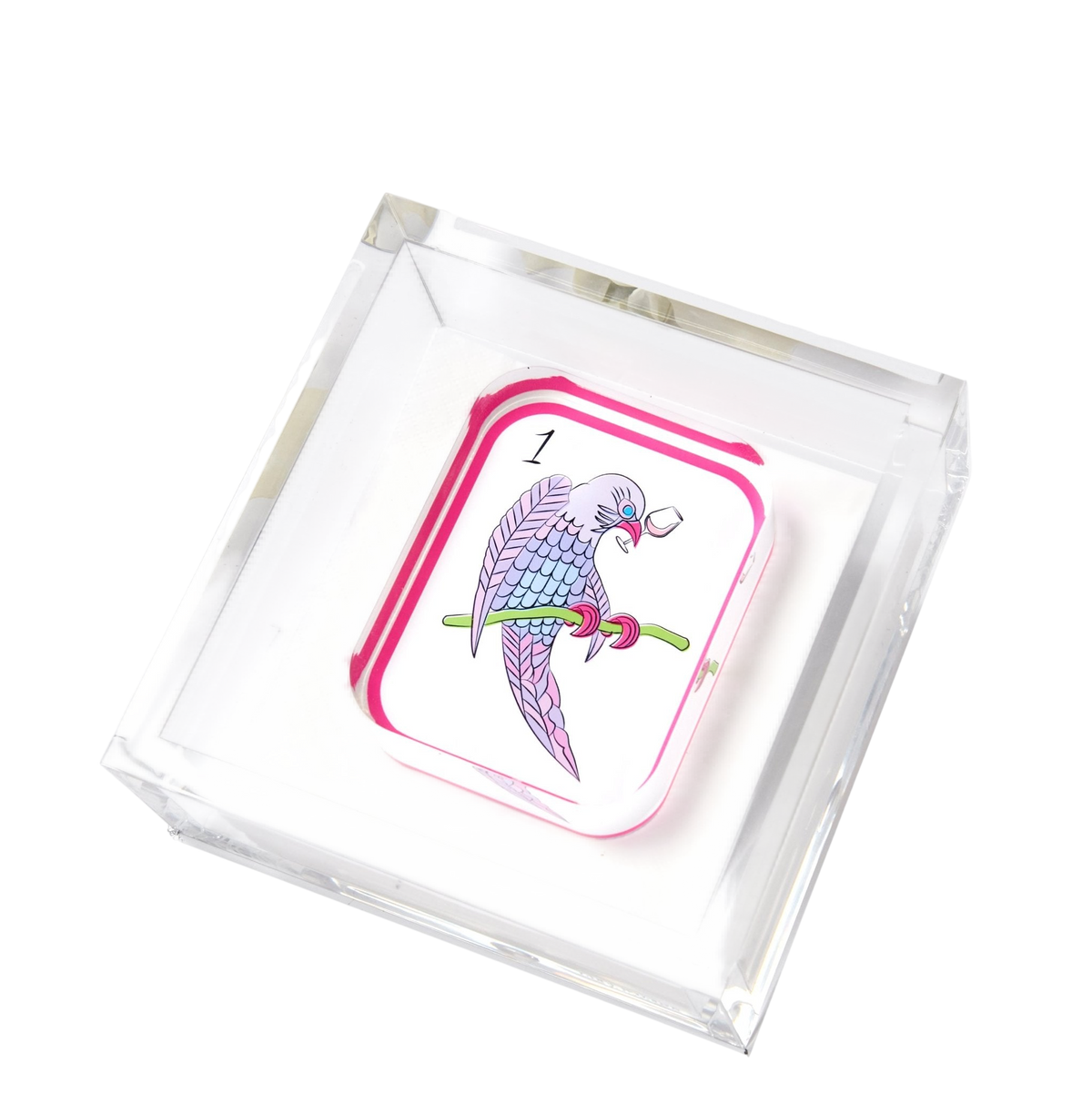 Mahjong Birdie Bam Acrylic Cocktail Napkin Holder