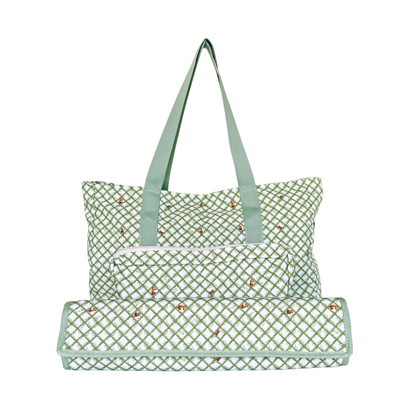 Monkey Bamboo Mahjong Bag Set