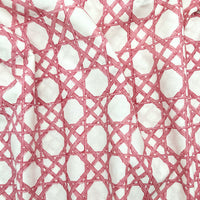 Bamboo pink trellis tablecloth
