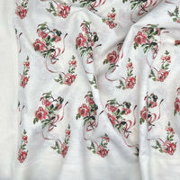 Roses linen tablecloth