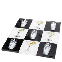 Martini Glass & Shaker Acrylic Tic Tac Toe