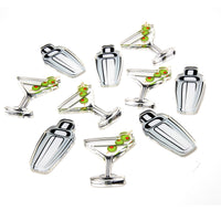 Martini Glass & Shaker Acrylic Tic Tac Toe