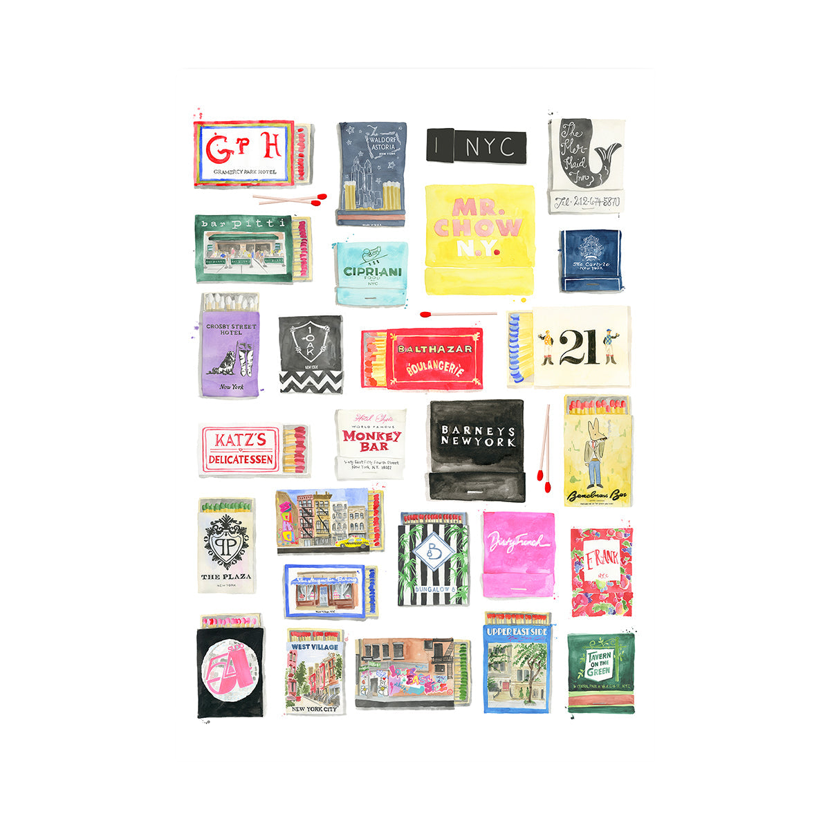 NYC Collection Matchbook Print